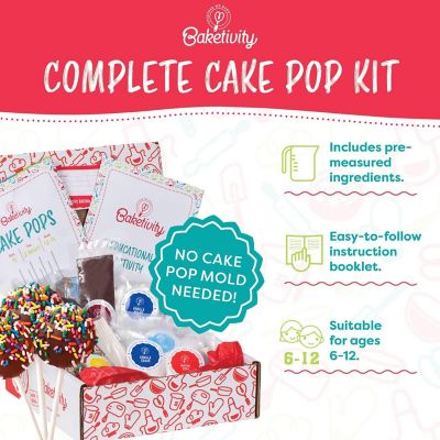 Baketivity Kids Cake Pop Kit Includes Stand, No Cake Mold or Maker Needed Image 1