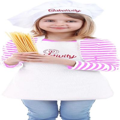 Baketivity Kids Chef Apron and Hat Set Image 1