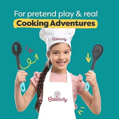 Baketivity Kids Chef Apron and Hat Set Image 2