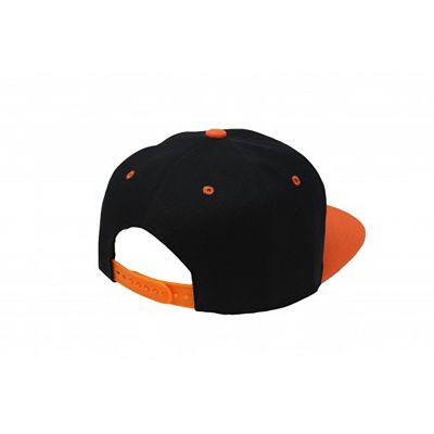 Balec 2-Pack Snapback Cap Hat Flatbrim Adjustable (Black &amp; Orange) Image 1