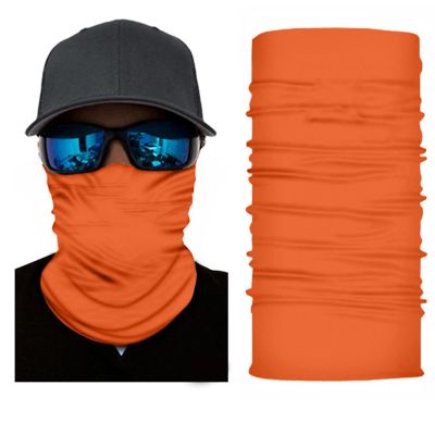 Balec Face Cover Neck Gaiter Dust Protection Tubular Breathable Scarf - 6 Pcs (Orange) Image 1