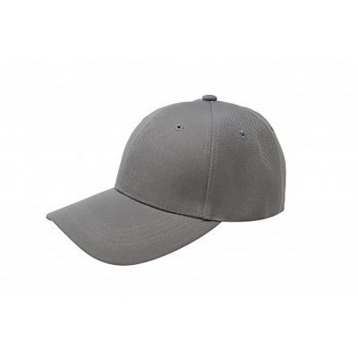 Balec Plain Baseball Cap Hat Adjustable Back (Grey) Image 1