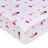 Ballerina Microfiber Fitted Crib Sheet Image 1