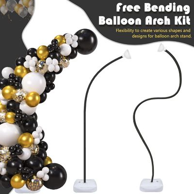 Balloon Arch Stand Kit with Base, Free Bending Adjustable Frame for Wedding, Birthday &amp; Party Decor Image 1