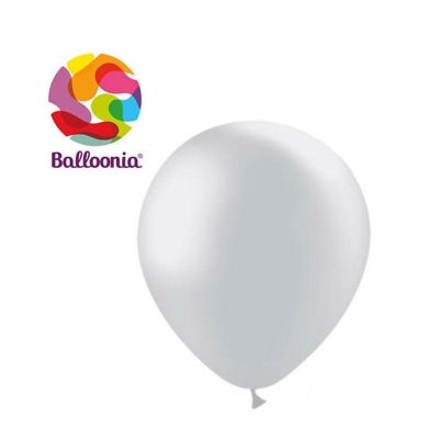 Balloonia - 5" - Metallic Silver Balloons Image 1