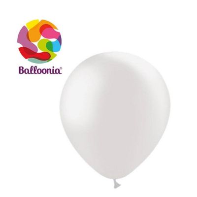 Balloonia - 5" - Metallic White Balloons Image 1