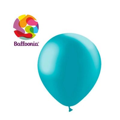 Balloonia - 5" - Turquoise - Metallic Balloons Image 1