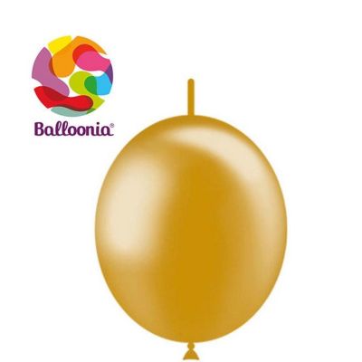 Balloonia - 6" - Metallic Gold Balloons Image 1