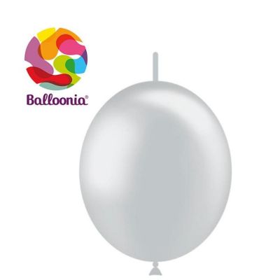 Balloonia - 6" - Metallic Silver Balloons Image 1