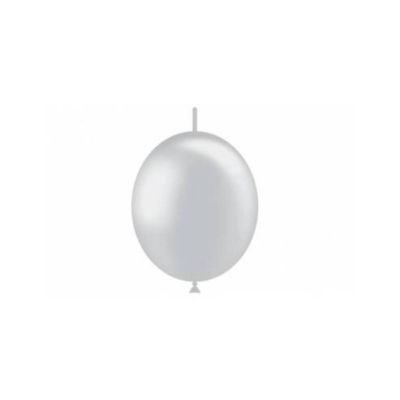 Balloonia - 6" - Metallic Silver Balloons Image 2