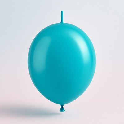 Balloonia - 6" - Metallic Turquoise Balloons Image 2