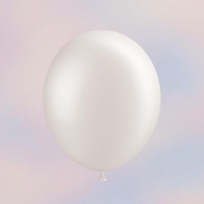 Balloonia - 6" - White - Metallic Pearl Balloons Image 2