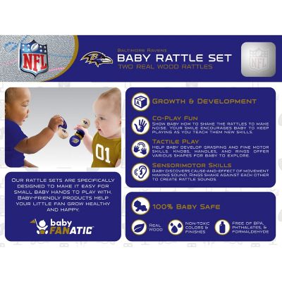 Baltimore Ravens - Baby Rattles 2-Pack Image 3