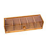 Bamboo 5-Section Tea Box with Acrylic Cover Image 1