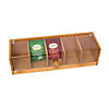 Bamboo 5-Section Tea Box with Acrylic Cover Image 1