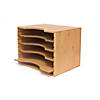 Bamboo File Organizer with 4 Dividers Image 1
