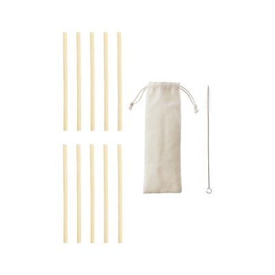 Bamboo Straws, Set of 10 Image 1