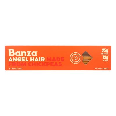 Banza Angel Hair Chickpea Pasta  - Case of 12 - 8 OZ Image 1
