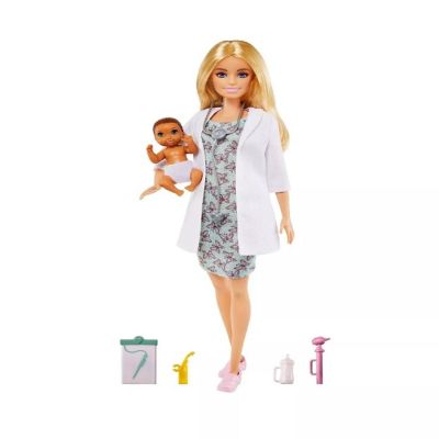 Barbie&#8482; Baby Doctor Playset with Blonde Doll, Infant Doll, Doctor Toy Accessories Image 1