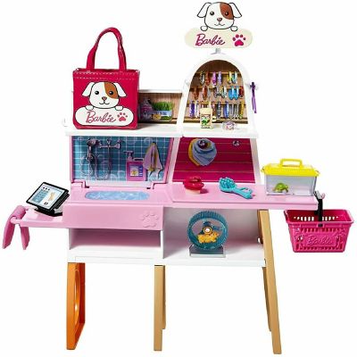 Barbie Doll (11.5-in Blonde) and Pet Boutique Playset with 4 Pets, Color-Change Grooming Feature and Accessories Image 2