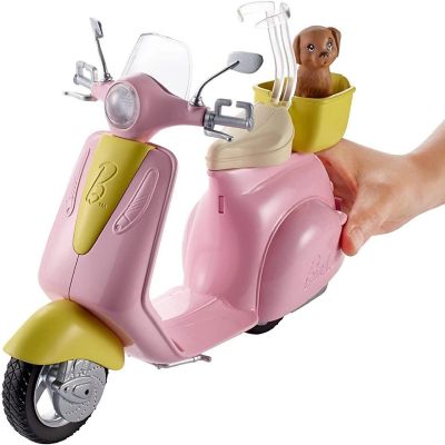 Barbie Pink Moped Scooter with Puppy Image 2