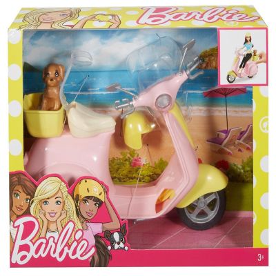 Barbie Pink Moped Scooter with Puppy Image 3