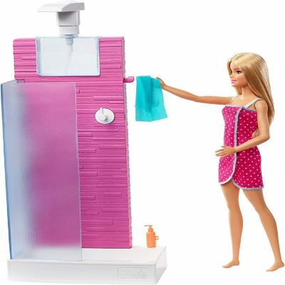 Barbie&#8482;  Shower Playset Working Shower & Bath Accessories Image 3