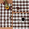 Bark Brown Heavyweight Check Fringed Placemat (Set Of 6) Image 2
