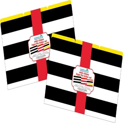 Barker Creek Buffalo Plaid & Wide Stripes Legal Folders, 18/Package Image 2