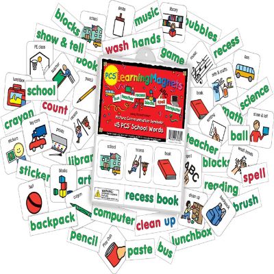 Barker Creek Learning Magnets&amp;#174; - 45 PCS&amp;#174; School Words Image 1
