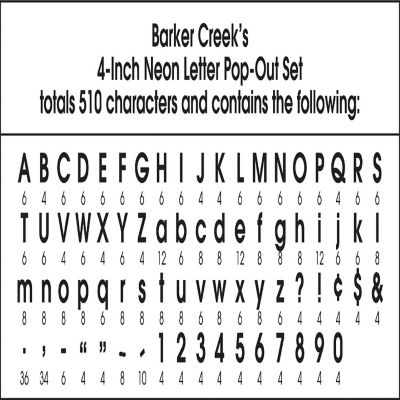 Barker Creek Neon 4-inch Letter Pop-Outs, 510/Set Image 3