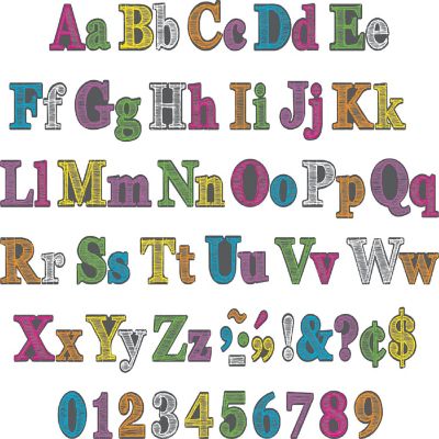 Barker Creek Rainbow Chalk 4-inch Letter Pop-Outs, 468/Set | Oriental ...