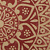 Barn Red Block Print On Natural Round Jute Placemat (Set Of 6) Image 2