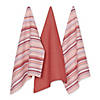 Barn Red Urban Stripe Dishtowel (Set Of 3) Image 1