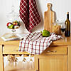 Barn Red Windowpane Oversized Washed Waffle Dishtowel, 2 Piece Image 4