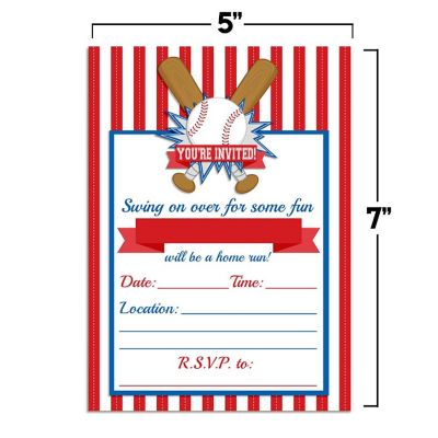 Baseball Birthday Invitations 40pcs. by AmanadaCreation Image 1