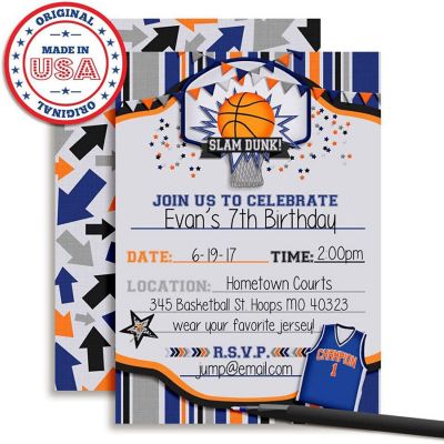 Basketball Birthday Invitations 40pcs. by AmandaCreation Image 1