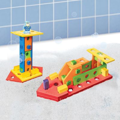 BathBlocks Planks & Pegs STEM Floating Construction Set Image 2