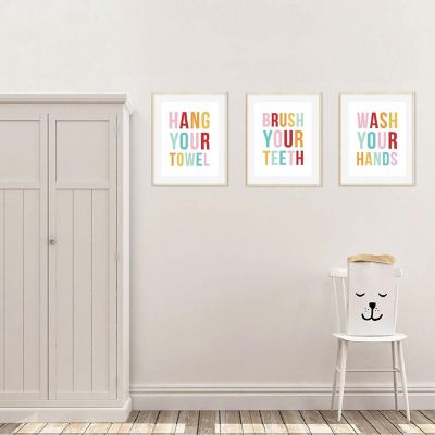 Bathroom Rules Kids Art Set 8.5x11in Image 2