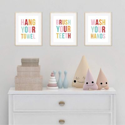 Bathroom Rules Kids Art Set 8.5x11in Image 3