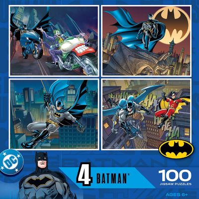 Batman 4-Pack 100 Piece Jigsaw Puzzles Image 1