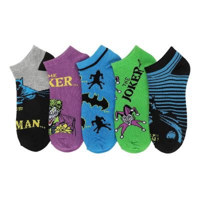 Batman &amp; Joker Women's 5-Pair Ankle Socks Image 1
