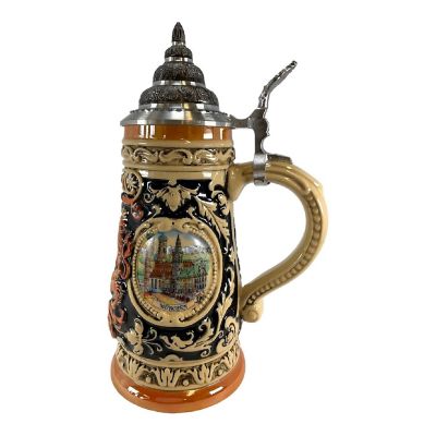 Bayern Bavaria Coat of Arms LE German Stoneware Beer Stein .4L Made in Germany Image 3