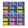 BAZIC Products Assorted Neon Color Standard Flags with Dispenser, 60 Per Pack, 12 Packs Image 1