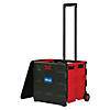 BAZIC Products Folding Cart on Wheels w/Lid Cover, 16" x 18" x 15", Black/Red Image 4