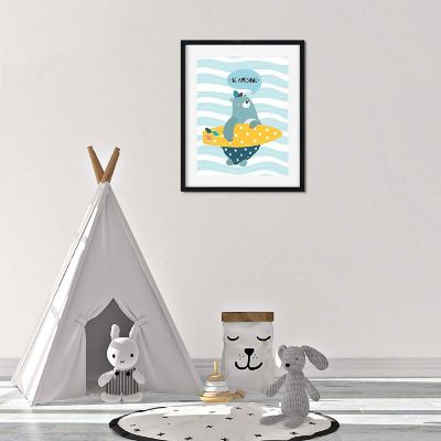 Be Awesome Bear Surfer Art 8.5x11in Image 3