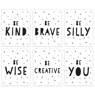Be Kind Brave Silly Wise 6Pack 8.5x11in Image 1