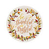 Be Thankful & Grateful Thanksgiving Party Paper Dinner Plates - 8 Ct. Image 1