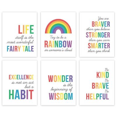 Be the Rainbow Quote 6Pk 8.5x11in Image 1