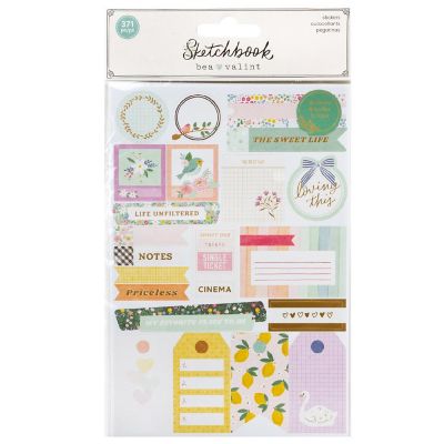 Bea Valint Sketchbook Sticker Book-8 Sheets Image 1